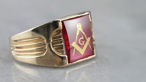 Red Masonic Ring