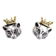 Crown Royal Cat Sterling Silver Earrings