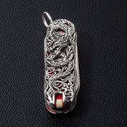 Dragon Sterling Silver Swiss Army Knife Pendant