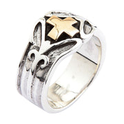 Gold Celtic Cross Sterling Silver Ring [5]