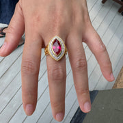 Pastoral's Staff Marquise Red Ruby Women's Bishop Ring