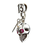 Skull Cross Sterling Silver Gothic Rocker Pendant [7]