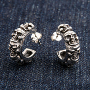 Stack Skull Sterling Silver Gothic Earrings