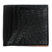 Black Genuine Stomach Crocodile Skin Wallet