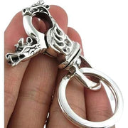 Flame Dragon 925 Sterling Silver Key Chain