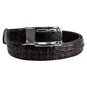 Genuine Black Crocodile Tail Skin Leather Men's Belt