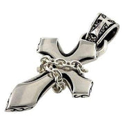 Gothic Cross 925 Sterling Silver Men's Rocker Pendant
