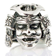 Japanese Samurai Mask Sterling Silver Ring