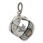 Marijuana Leaf Cap 925 Sterling Silver Pendant