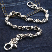 Phantom Skull Sterling Silver Biker Wallet Chain [3]