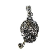 Pirate Sugar Skull Sterling Silver Steampunk Pendant