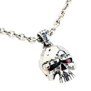 Punk Skull 925 Sterling Silver Biker Pendant