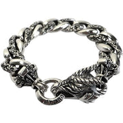 Rider Dragon 925 Sterling Silver Men's Bracelet