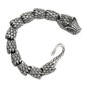 Snake Dragon Sterling Silver Men's Gothic Bracelet