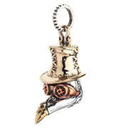 Steampunk Plague Doctor Bird Beak Mask Sterling Silver Gothic Pendant