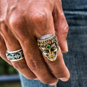 Tibetan Sterling Silver Skull Rings