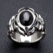 Tribal Black Onyx 925 Sterling Silver Men's Ring