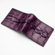 Violett Crocodile Tail Läderplånbok