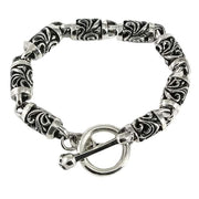 Tribal Roller 925 Sterling Silver Bracelet