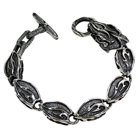 Anaconda Snake Silver Brass Bracelet