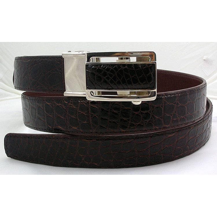 Source Men's Automatic Buckle Genuine Crocodile Leather Belt Men