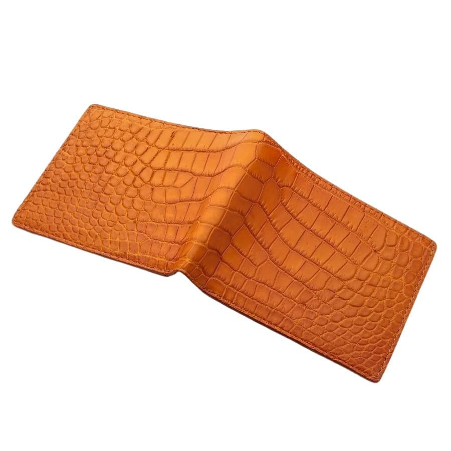 Hermes Dark Brown Alligator Bi Fold Wallet Hermes