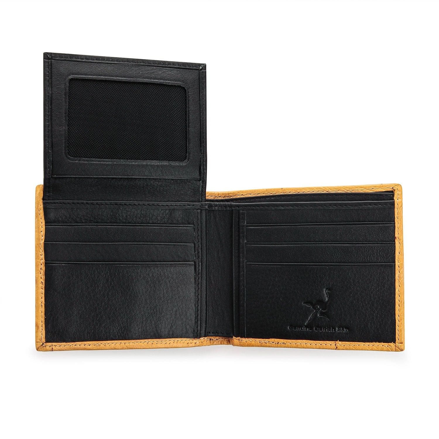 LUQXIS Men Casual Black Genuine Leather Wallet Black - Price in