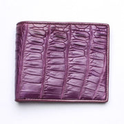 Genuine Rich Pink Crocodile Tail Skin Long Wallet