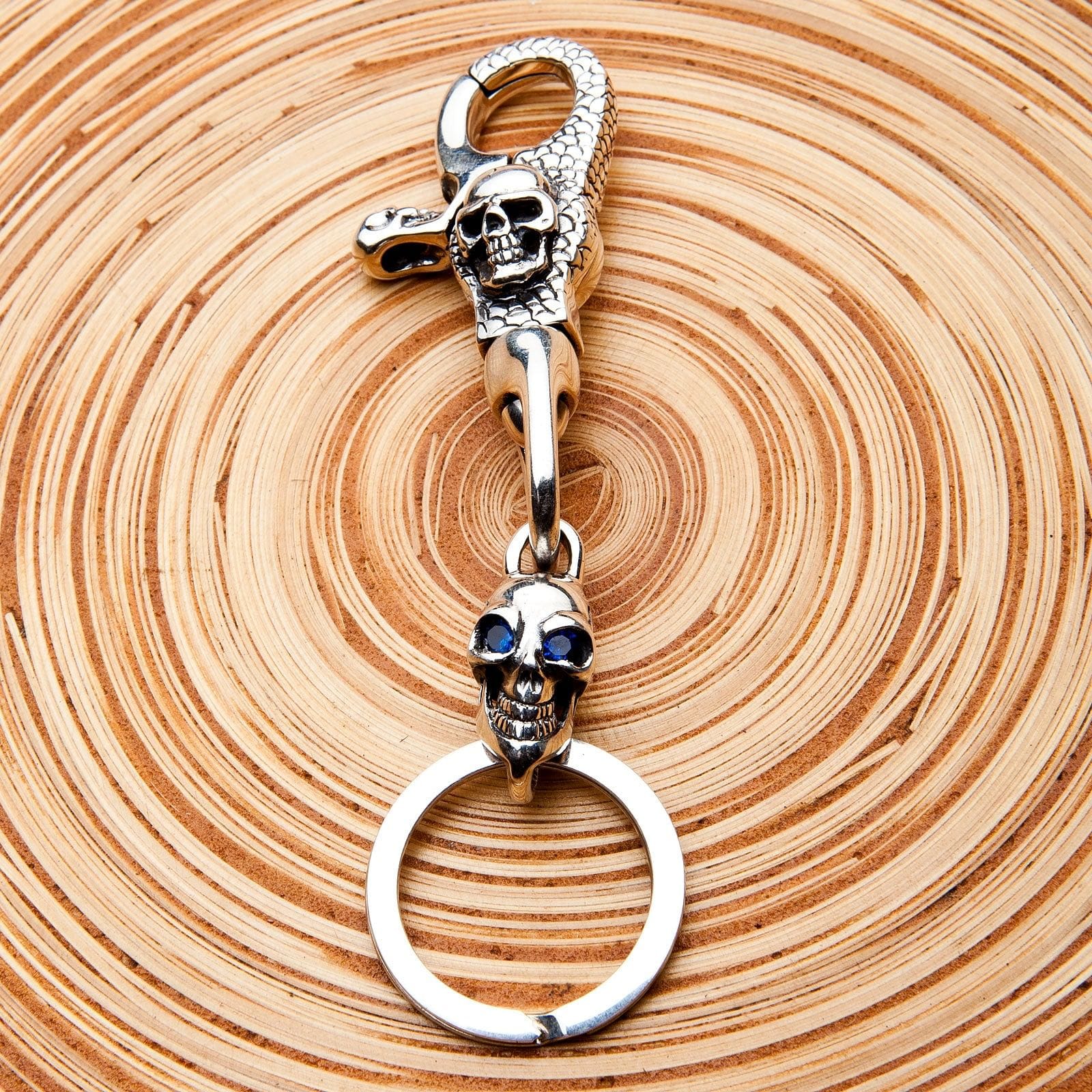 Key Clasp | Scream Skull - for Belt or Wallet / Key Chain | Sanity Jewelry